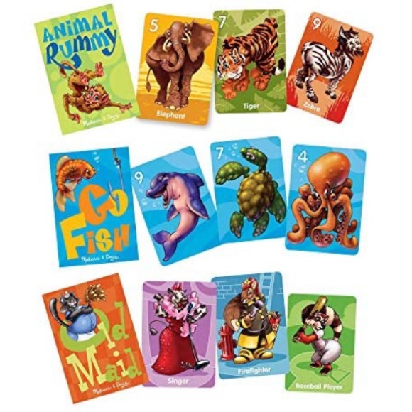 Melissa & Doug Classic Card Games Set - Old Maid, Go Fish, Rummy, New, ages 3+ - Picture 5 of 16